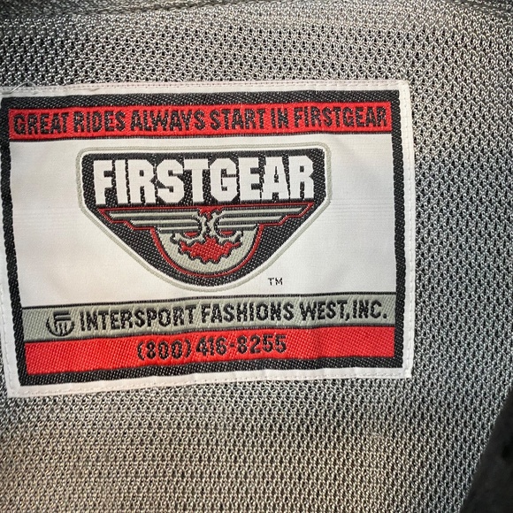 First Gear Motorcycle Jacket Women M Mesh Vented Mesh Black Shoulder Elbow Pads - Picture 9 of 14